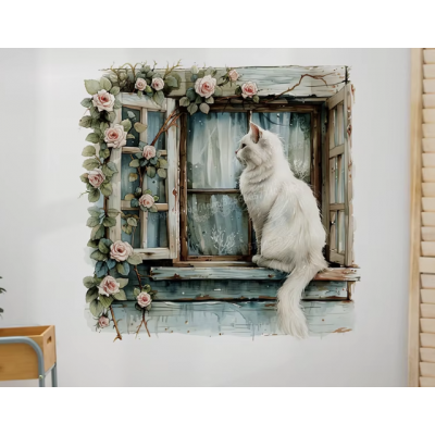 Sticker de interior window cat